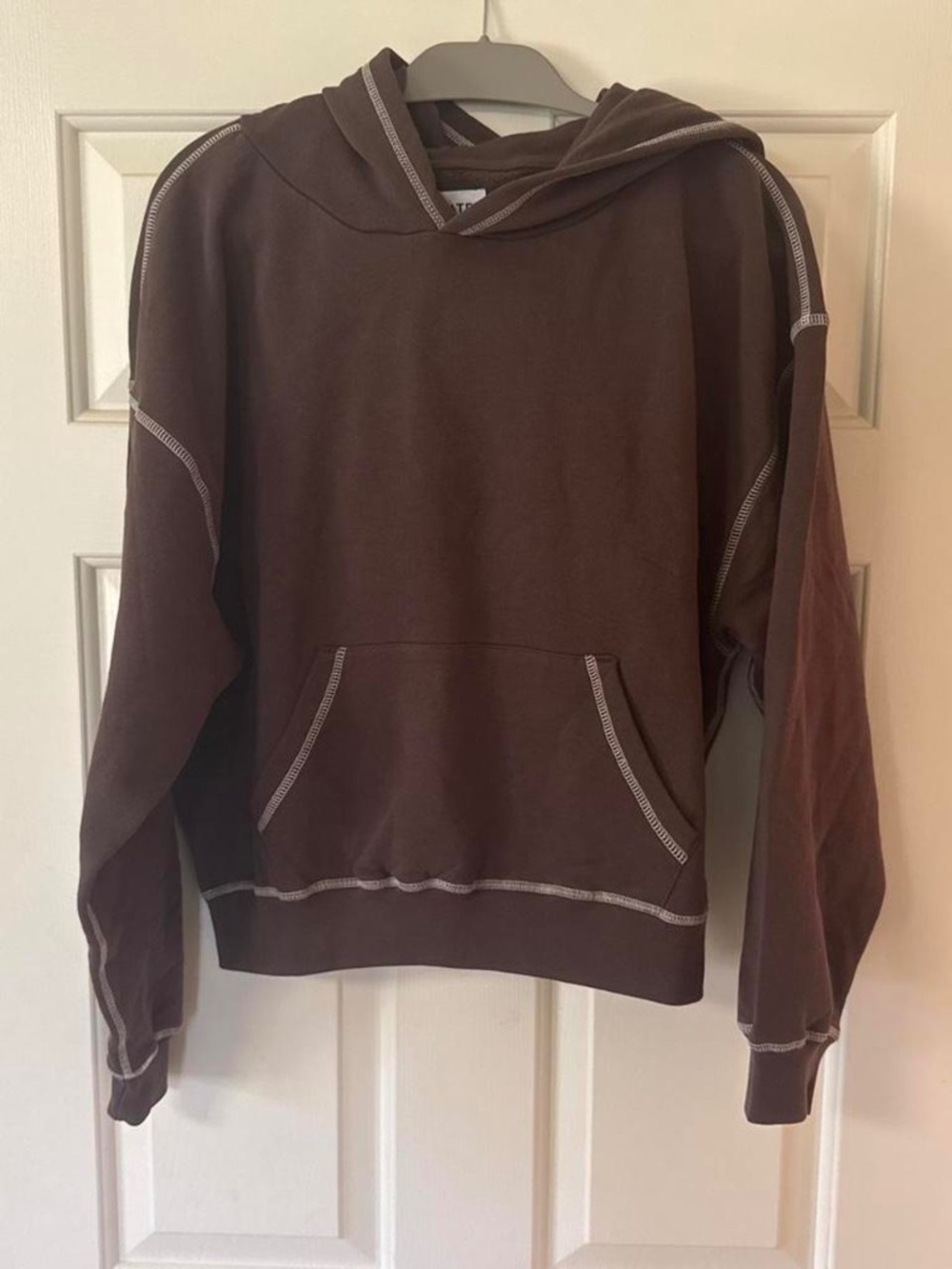 Mate the label organic fleece contrast hoodie small not